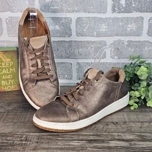 Aetrex Blake Metallic Leather Lace-Up Sneakers‎ Comfort Shoes EU 40 US 9–9.5